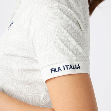 フィラ FILA　レディース プリント柄 遮熱 半袖 ポロシャツ 755-603 ホワイト　2025年モデル ホワイト 詳細6