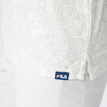 フィラ FILA　レディース プリント柄 遮熱 半袖 ポロシャツ 755-603 ホワイト　2025年モデル ホワイト 詳細7