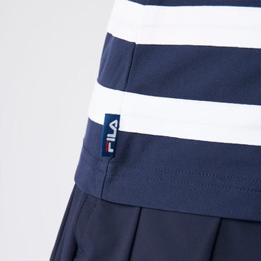 フィラ FILA　レディース ラインデザイン 半袖 ポロシャツ 755-662 ダークネイビー　2025年モデル ダークネイビー 詳細6