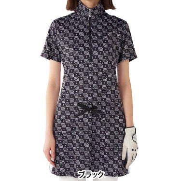 マリクレール marie claire　レディース モノグラム柄 ハーフジップ 半袖 チュニック 715-451　2025年モデル 詳細2