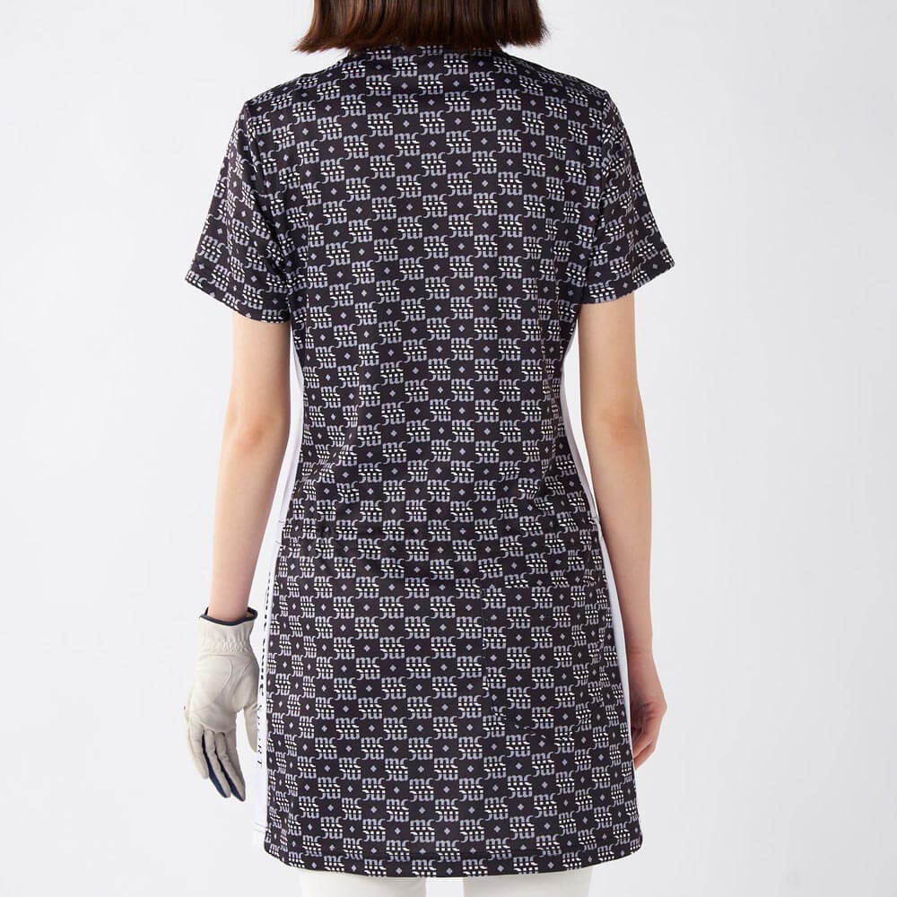 マリクレール marie claire　レディース モノグラム柄 ハーフジップ 半袖 チュニック 715-451　2025年モデル 詳細3