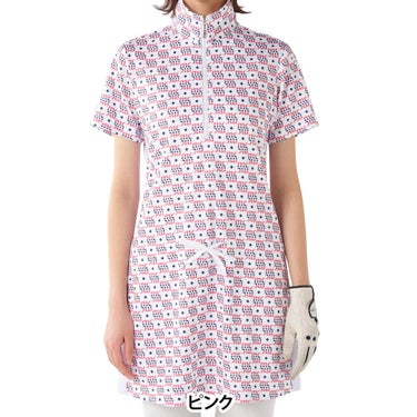 マリクレール marie claire　レディース モノグラム柄 ハーフジップ 半袖 チュニック 715-451　2025年モデル 詳細8