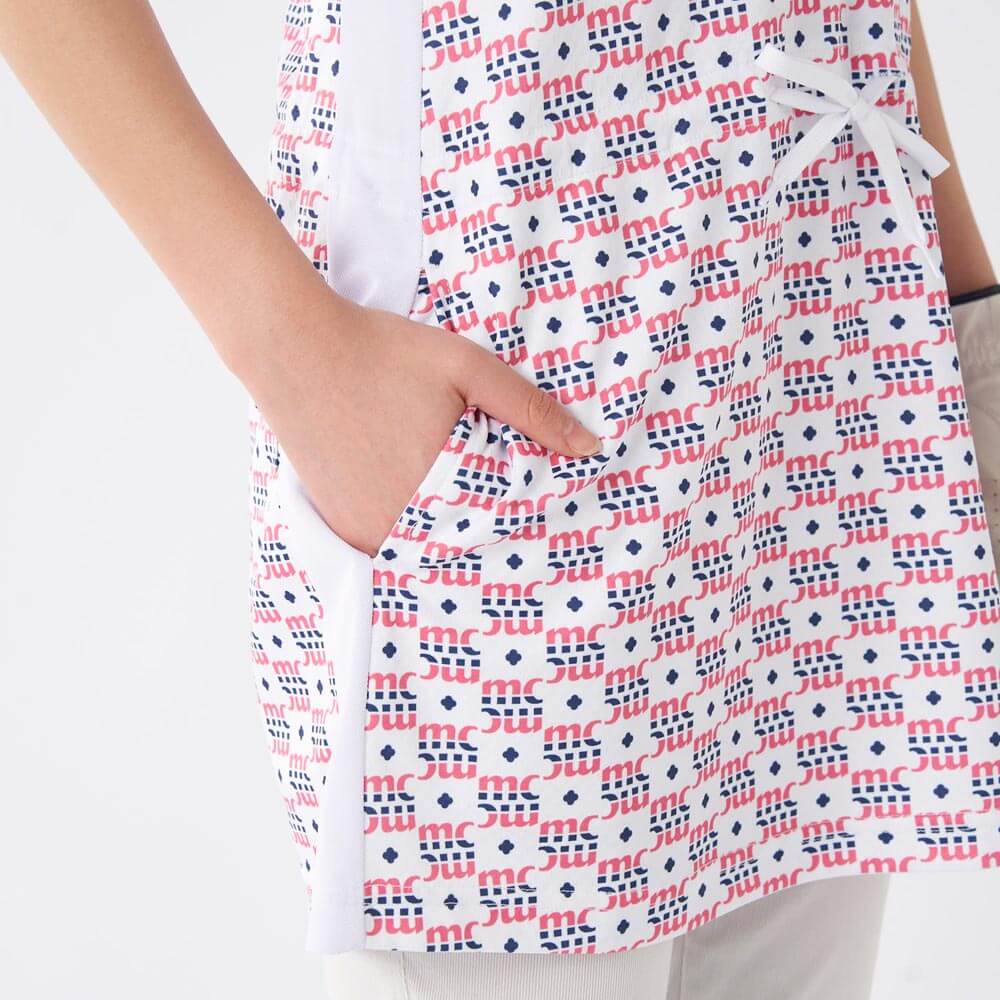 マリクレール marie claire　レディース モノグラム柄 ハーフジップ 半袖 チュニック 715-451　2025年モデル 詳細12