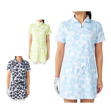 マリクレール marie claire　レディース 花柄 ハーフジップ 半袖 チュニック 715-452　2025年モデル 詳細1