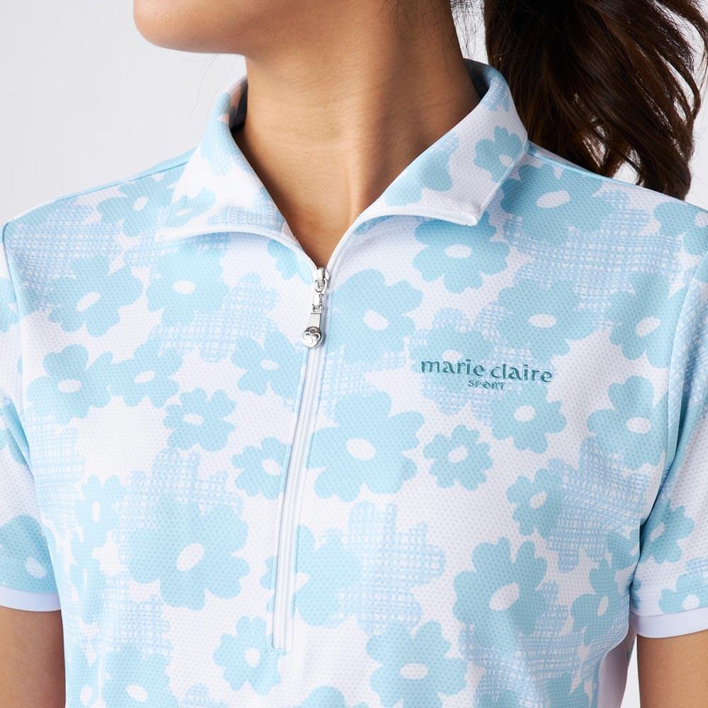 マリクレール marie claire　レディース 花柄 ハーフジップ 半袖 チュニック 715-452　2025年モデル 詳細8