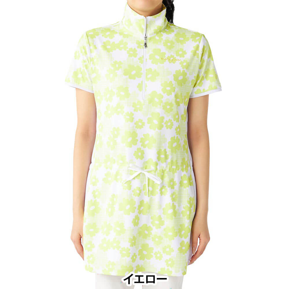 マリクレール marie claire　レディース 花柄 ハーフジップ 半袖 チュニック 715-452　2025年モデル 詳細12