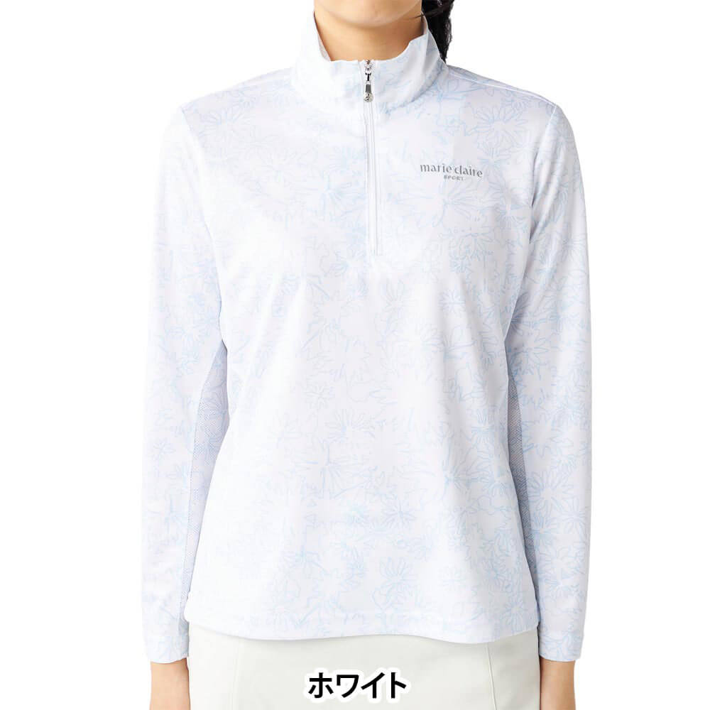 マリクレール marie claire　レディース 長袖 ハーフジップ シャツ 715-570L　2025年モデル 詳細6