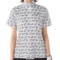 マリクレール marie claire　レディース 小花柄 半袖 ハーフジップ シャツ 715-658　2025年モデル