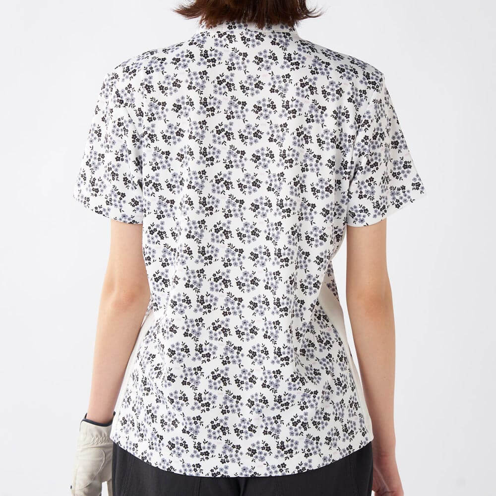 マリクレール marie claire　レディース 小花柄 半袖 ハーフジップ シャツ 715-658　2025年モデル 詳細3
