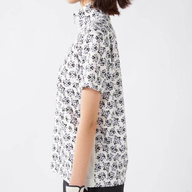 マリクレール marie claire　レディース 小花柄 半袖 ハーフジップ シャツ 715-658　2025年モデル 詳細4