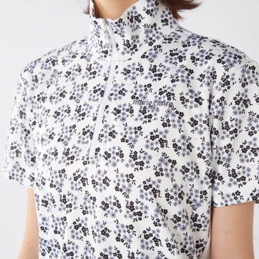 マリクレール marie claire　レディース 小花柄 半袖 ハーフジップ シャツ 715-658　2025年モデル 詳細5