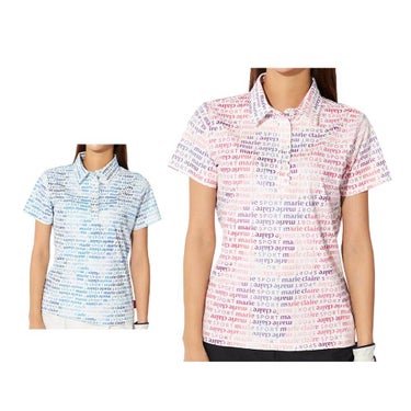 マリクレール marie claire　レディース グラデーションロゴ 半袖 ポロシャツ 715-660　2025年モデル 詳細1