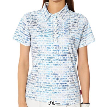 マリクレール marie claire　レディース グラデーションロゴ 半袖 ポロシャツ 715-660　2025年モデル 詳細2