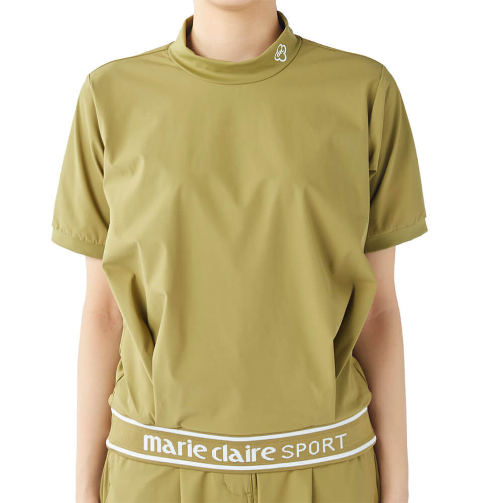 マリクレール marie claire レディース 撥水 8WAYストレッチ 半袖 プルオーバー 715-656 カーキ 2025年モデル