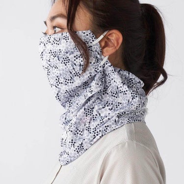 マリクレール marie claire　レディース 小花柄 フェイスカバー 715-961 BK ブラック　2025年モデル ブラック 詳細2