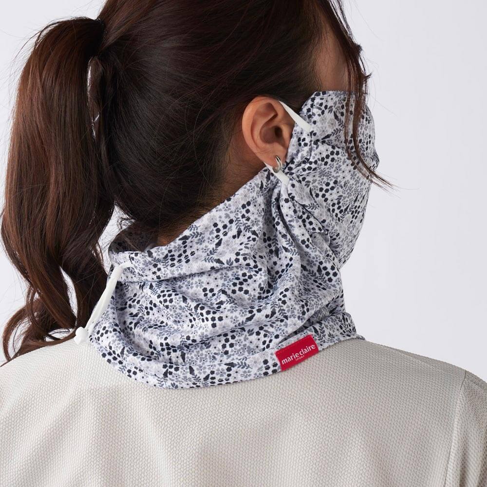 マリクレール marie claire　レディース 小花柄 フェイスカバー 715-961 BK ブラック　2025年モデル ブラック 詳細3