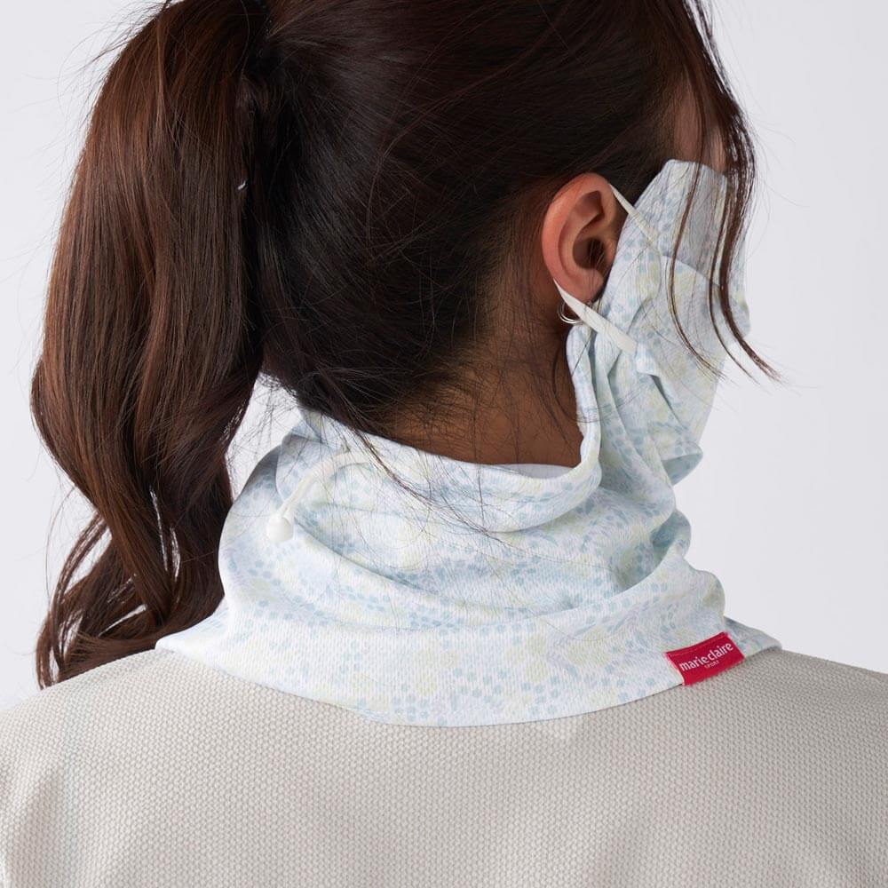 マリクレール marie claire　レディース 小花柄 フェイスカバー 715-961 WT ホワイト　2025年モデル ホワイト 詳細3