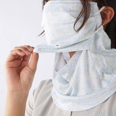 マリクレール marie claire　レディース 小花柄 フェイスカバー 715-961 WT ホワイト　2025年モデル ホワイト 詳細4