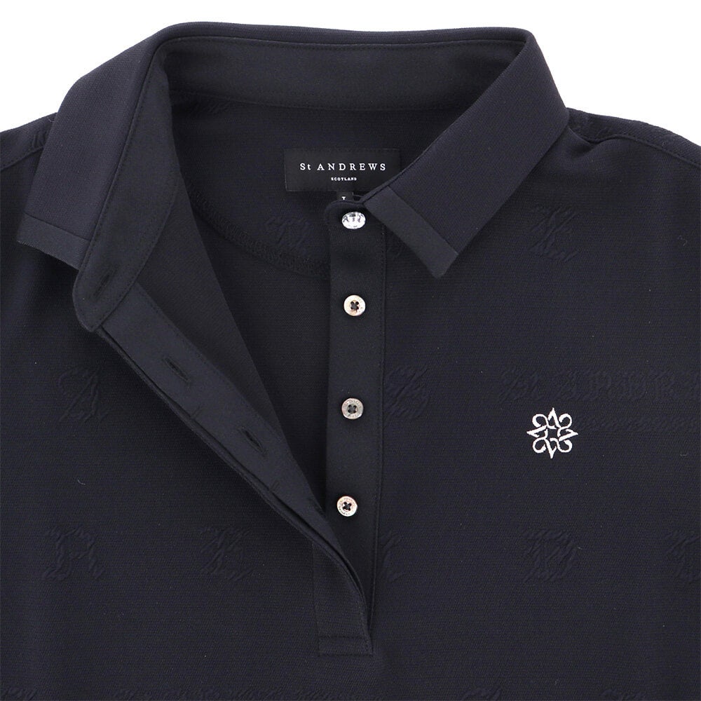 セントアンドリュース StANDREWS　レディース ふくれジャガードロゴ 半袖 ポロシャツ 043-5160252　2025年モデル 詳細5
