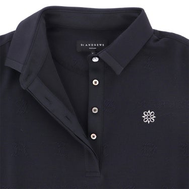 セントアンドリュース StANDREWS　レディース ふくれジャガードロゴ 半袖 ポロシャツ 043-5160252　2025年モデル 詳細5