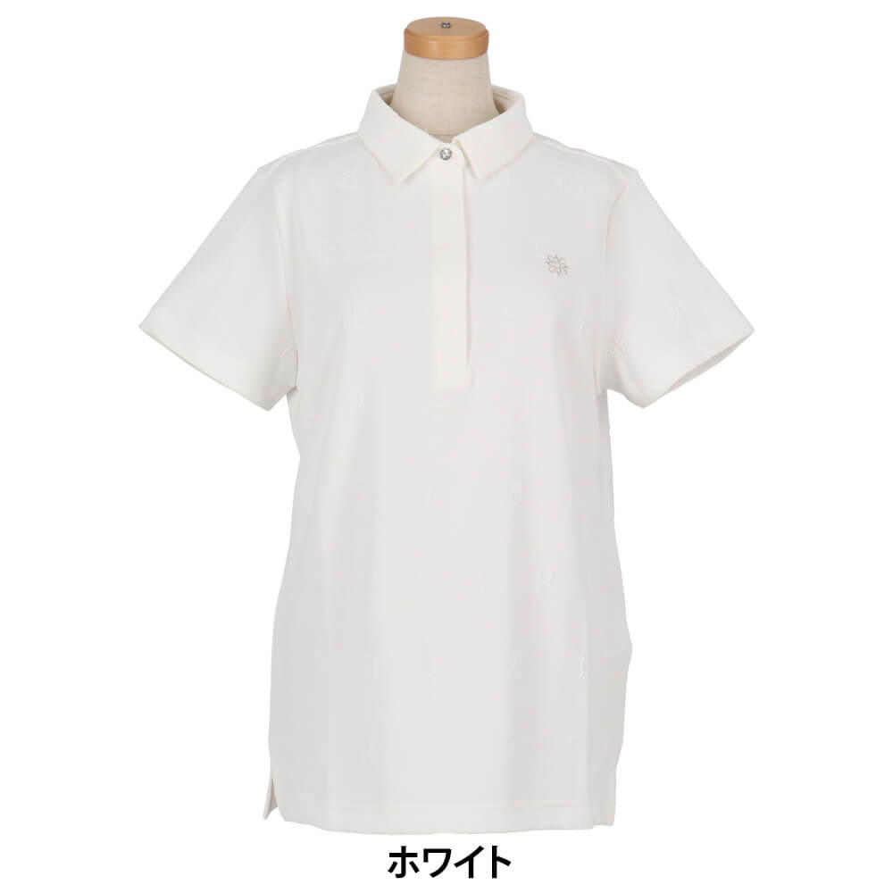 セントアンドリュース StANDREWS　レディース ふくれジャガードロゴ 半袖 ポロシャツ 043-5160252　2025年モデル 詳細9