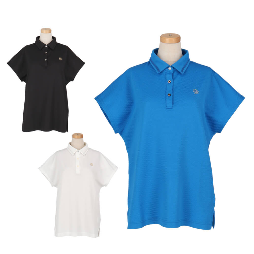 セントアンドリュース StANDREWS　レディース デルタ格子ジャガード 半袖 ポロシャツ 043-5160552　2025年モデル 詳細1