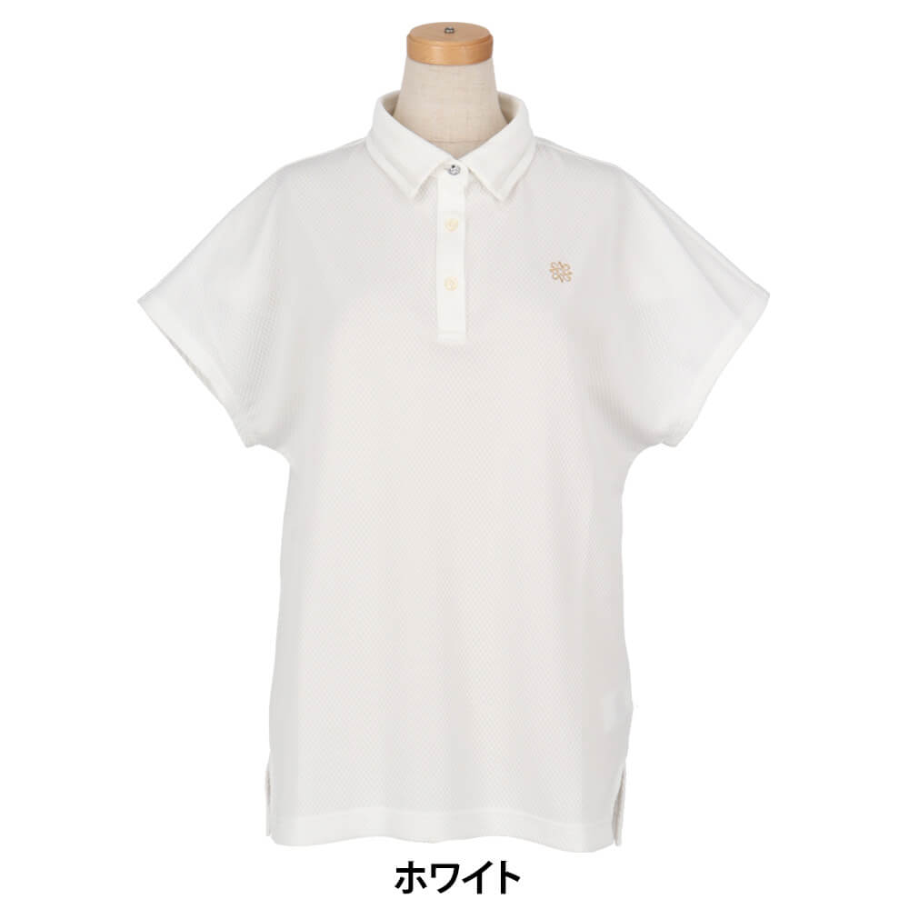 セントアンドリュース StANDREWS　レディース デルタ格子ジャガード 半袖 ポロシャツ 043-5160552　2025年モデル 詳細2