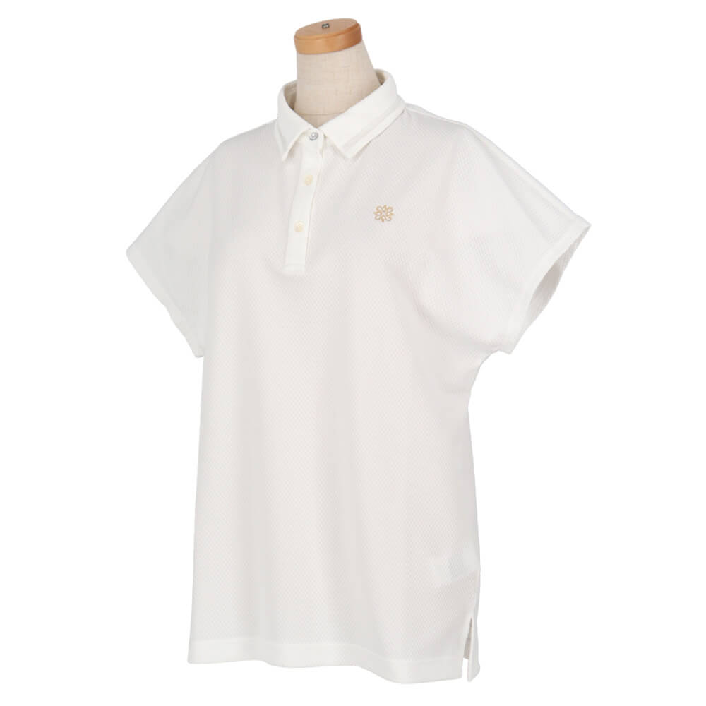 セントアンドリュース StANDREWS　レディース デルタ格子ジャガード 半袖 ポロシャツ 043-5160552　2025年モデル 詳細4