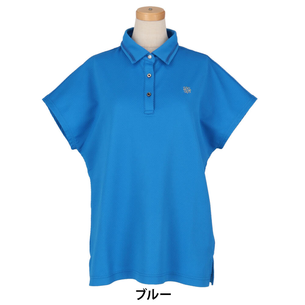 セントアンドリュース StANDREWS　レディース デルタ格子ジャガード 半袖 ポロシャツ 043-5160552　2025年モデル 詳細5