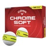 キャロウェイ　クロム ソフト 360° ストライプ 2026年モデル　ゴルフボール　1ダース（12球入り） イエロー 360イエローストライプ 詳細1