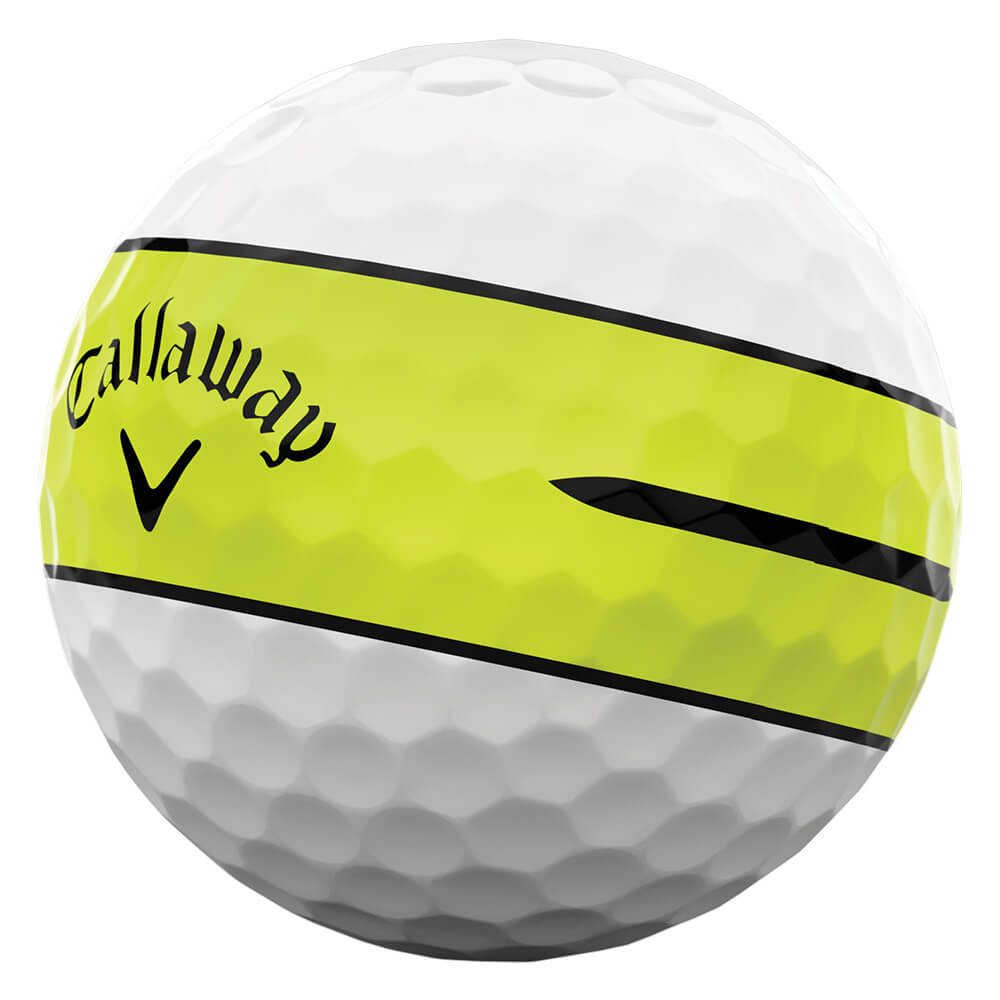 キャロウェイ　クロム ソフト 360° ストライプ 2026年モデル　ゴルフボール　1ダース（12球入り） イエロー 360イエローストライプ 詳細2