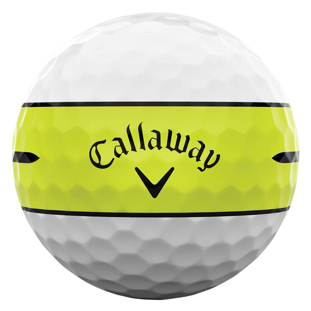 キャロウェイ　クロム ツアー 360° ストライプ 2026年モデル　ゴルフボール　1ダース（12球入り） イエロー 360イエローストライプ 詳細3