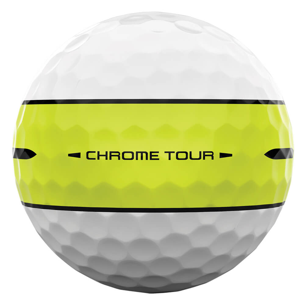 キャロウェイ　クロム ツアー 360° ストライプ 2026年モデル　ゴルフボール　1ダース（12球入り） イエロー 360イエローストライプ 詳細4