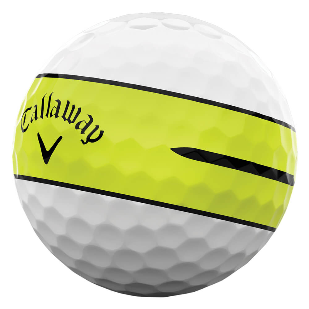 キャロウェイ　クロム ツアーX 360° ストライプ 2026年モデル　ゴルフボール　1ダース（12球入り） イエロー 360イエローストライプ 詳細2