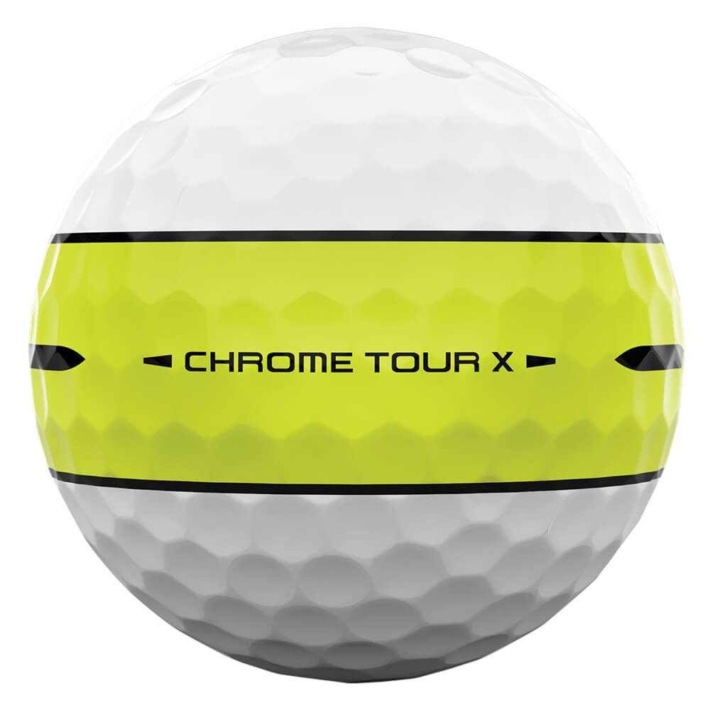キャロウェイ　クロム ツアーX 360° ストライプ 2026年モデル　ゴルフボール　1ダース（12球入り） イエロー 360イエローストライプ 詳細4