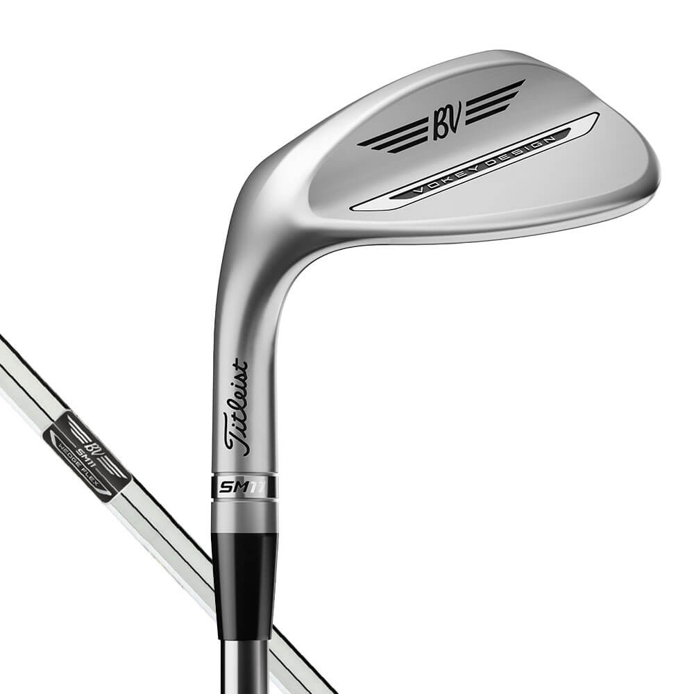 ボーケイデザイン VOKEY SM11 スピンミルド11 ツアークローム仕上げ ウェッジ 58～62° 左用・レフティ　ダイナミックゴールド スチールシャフト 詳細1