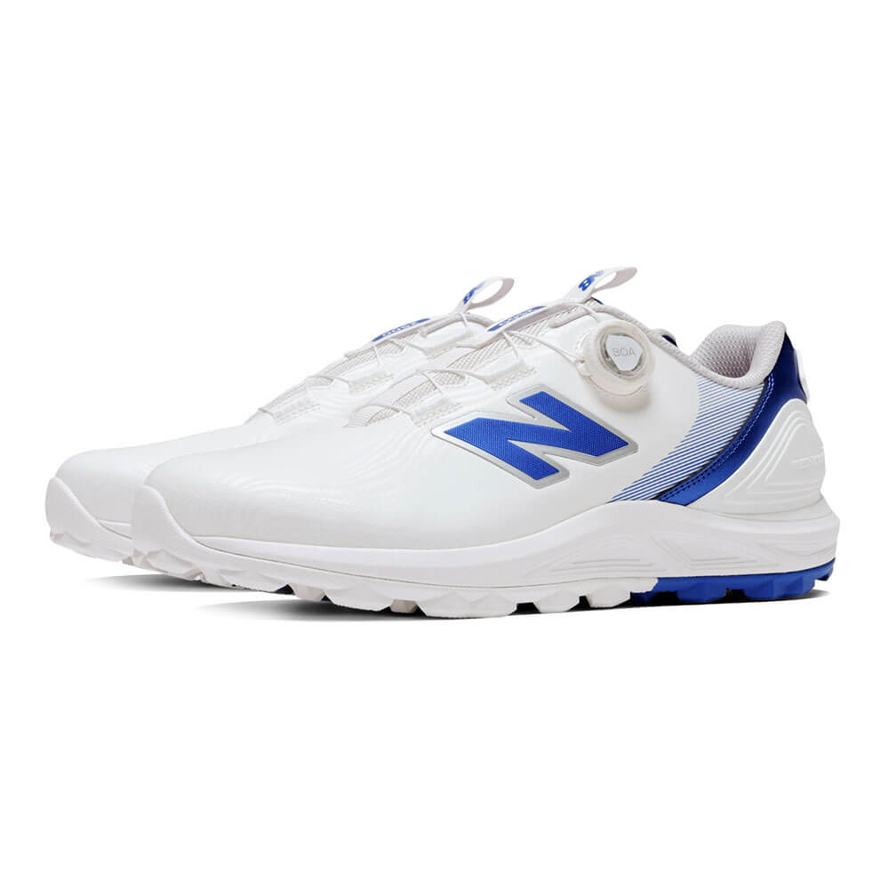 ニューバランスゴルフ フレッシュフォームX 2500 v5 Boa スパイクレス ゴルフシューズ UG2500B D WHITE/BLUE
