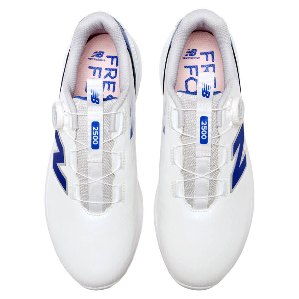 ニューバランスゴルフ　フレッシュフォームX 2500 v5 Boa スパイクレス ゴルフシューズ UG2500B D WHITE/BLUE 詳細4