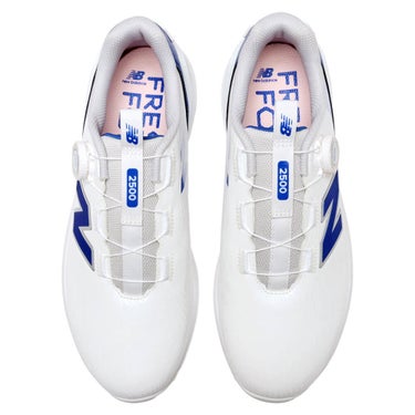 ニューバランスゴルフ　フレッシュフォームX 2500 v5 Boa スパイクレス ゴルフシューズ UG2500B D WHITE/BLUE 詳細4