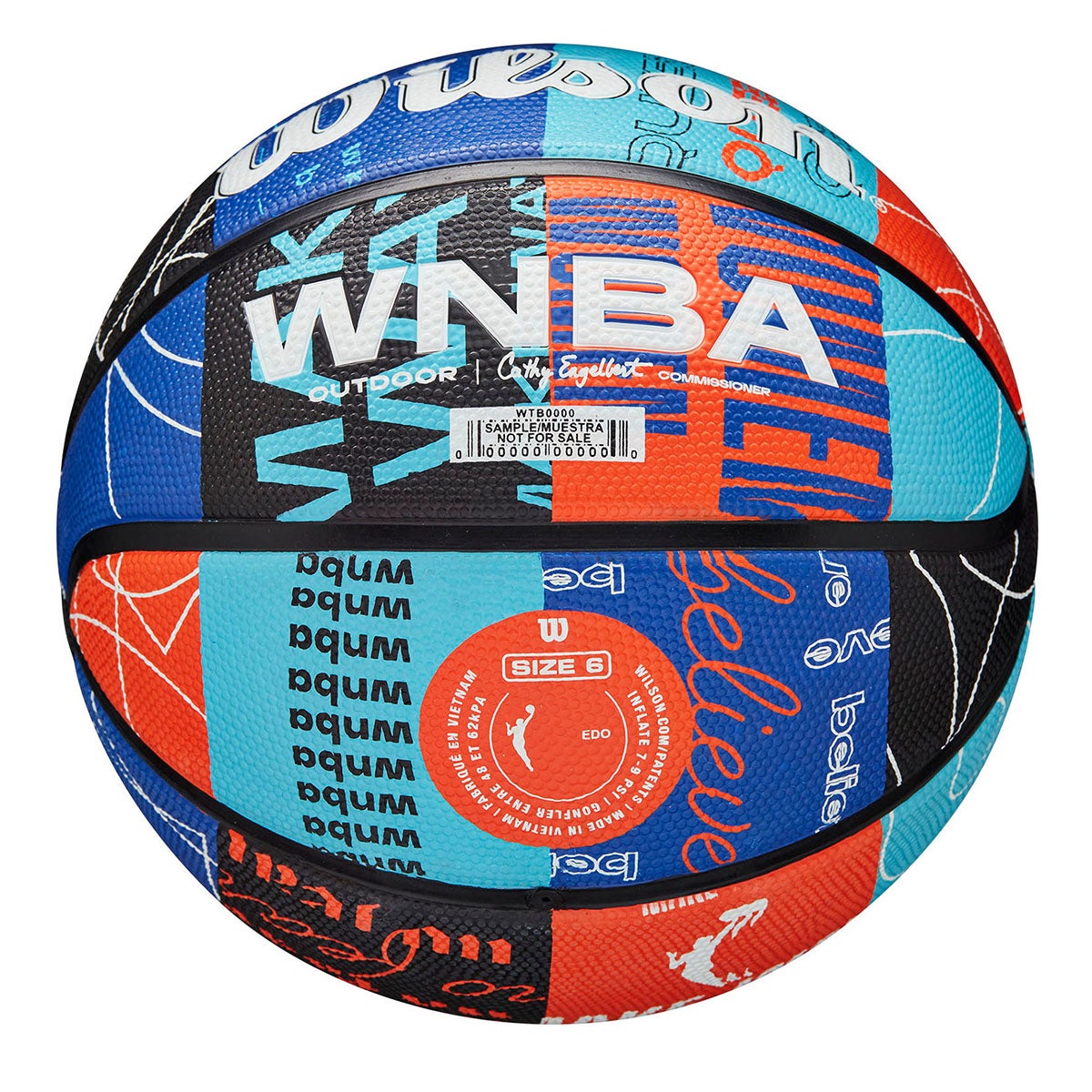 ウイルソン Wilson　WNBA HEIR DNA バスケットボール 6号球 ブルー/オレンジ WZ3009201XB6 詳細4