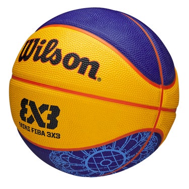 ウイルソン Wilson　FIBA 3X3 MINI バスケットボール PARIS 2024 3号球 ブルー/イエロー WZ3015101XB3 詳細3