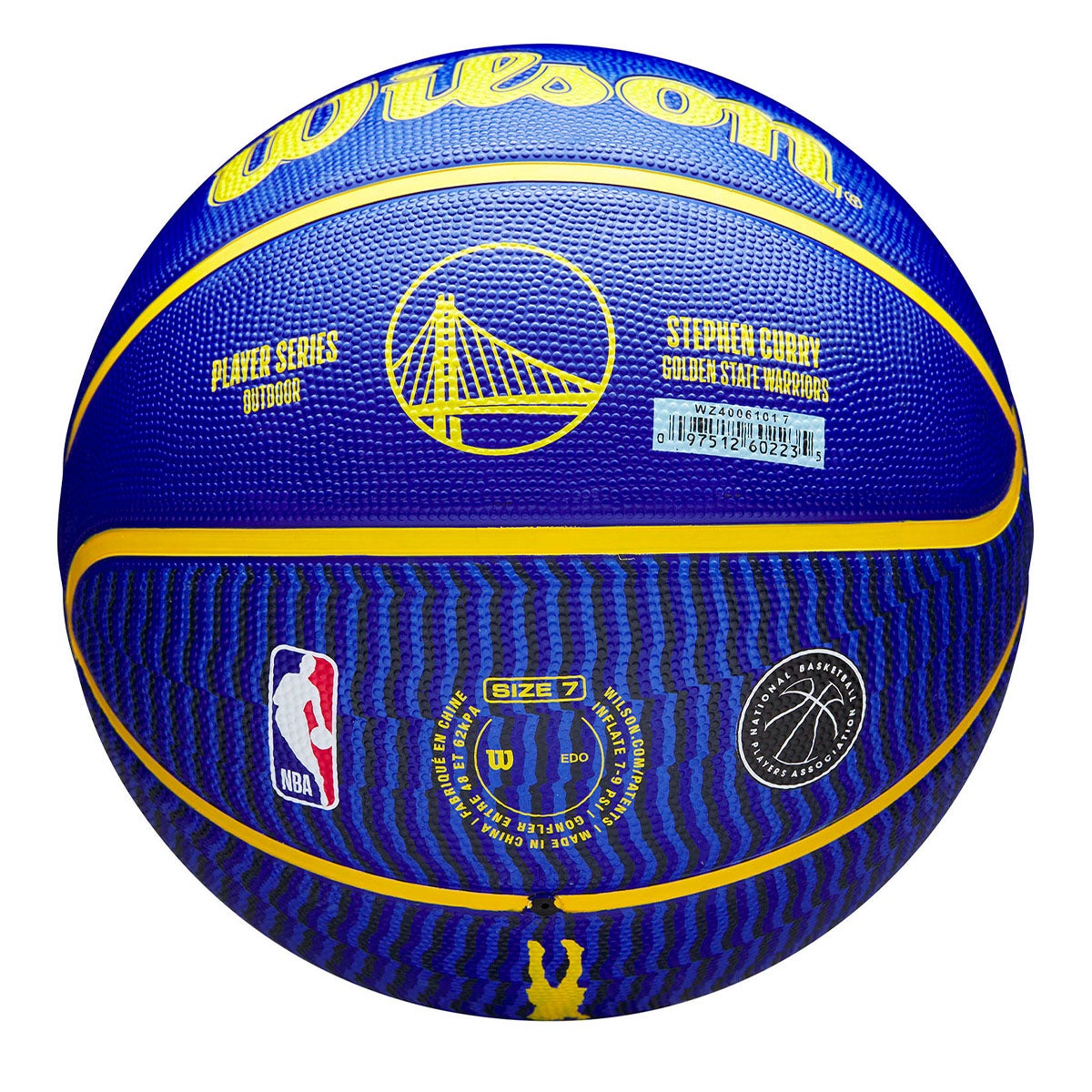 ウイルソン Wilson　NBA PLAYER ICON バスケットボール アウトドア CURRY 7号球 ブルー/イエロー WZ4006101XB7 詳細4