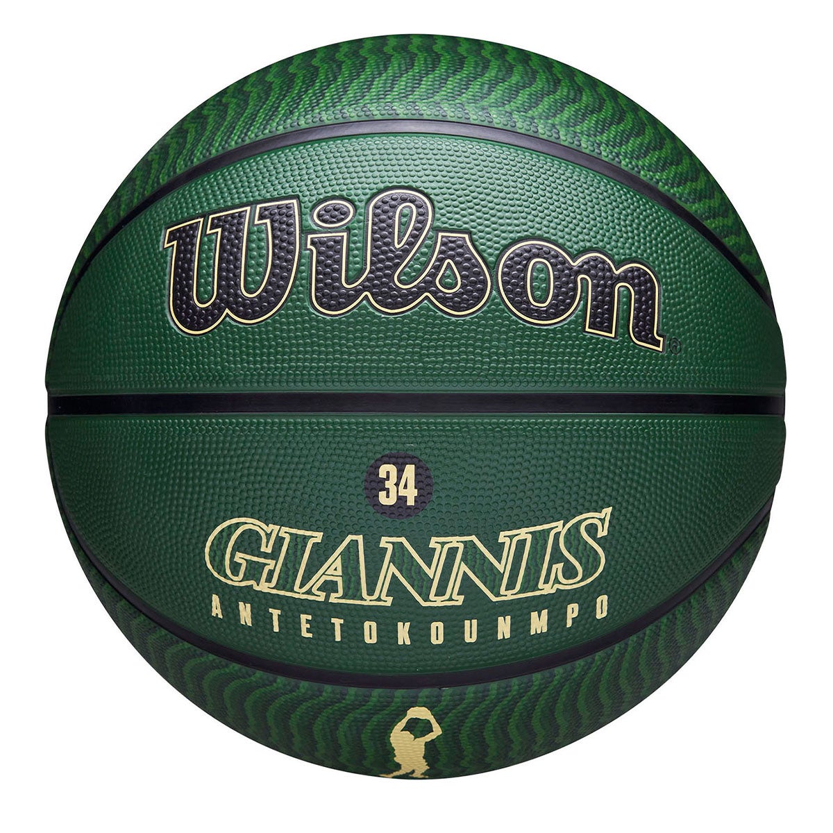 ウイルソン Wilson NBA PLAYER ICON バスケットボール アウトドア GIANNIS 7号球 グリーン/ベージュ WZ4006201XB7