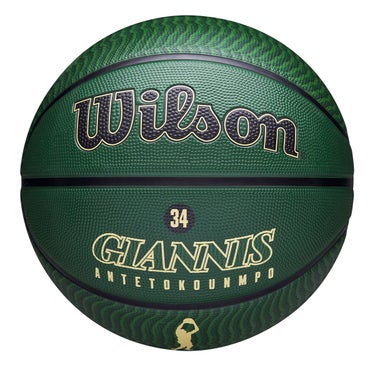 ウイルソン Wilson　NBA PLAYER ICON バスケットボール アウトドア GIANNIS 7号球 グリーン/ベージュ WZ4006201XB7