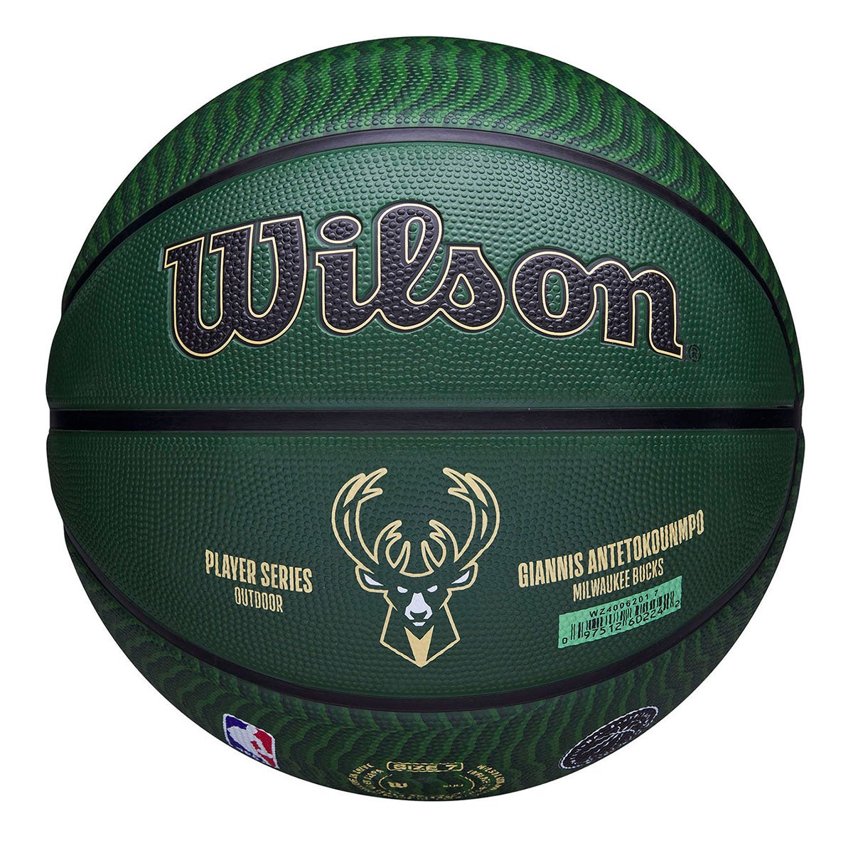ウイルソン Wilson　NBA PLAYER ICON バスケットボール アウトドア GIANNIS 7号球 グリーン/ベージュ WZ4006201XB7 詳細5