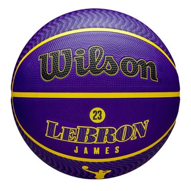 ウイルソン Wilson　NBA PLAYER ICON バスケットボール アウトドア LEBRON NE 7号球 イエロー/パープル WZ4027601XB7