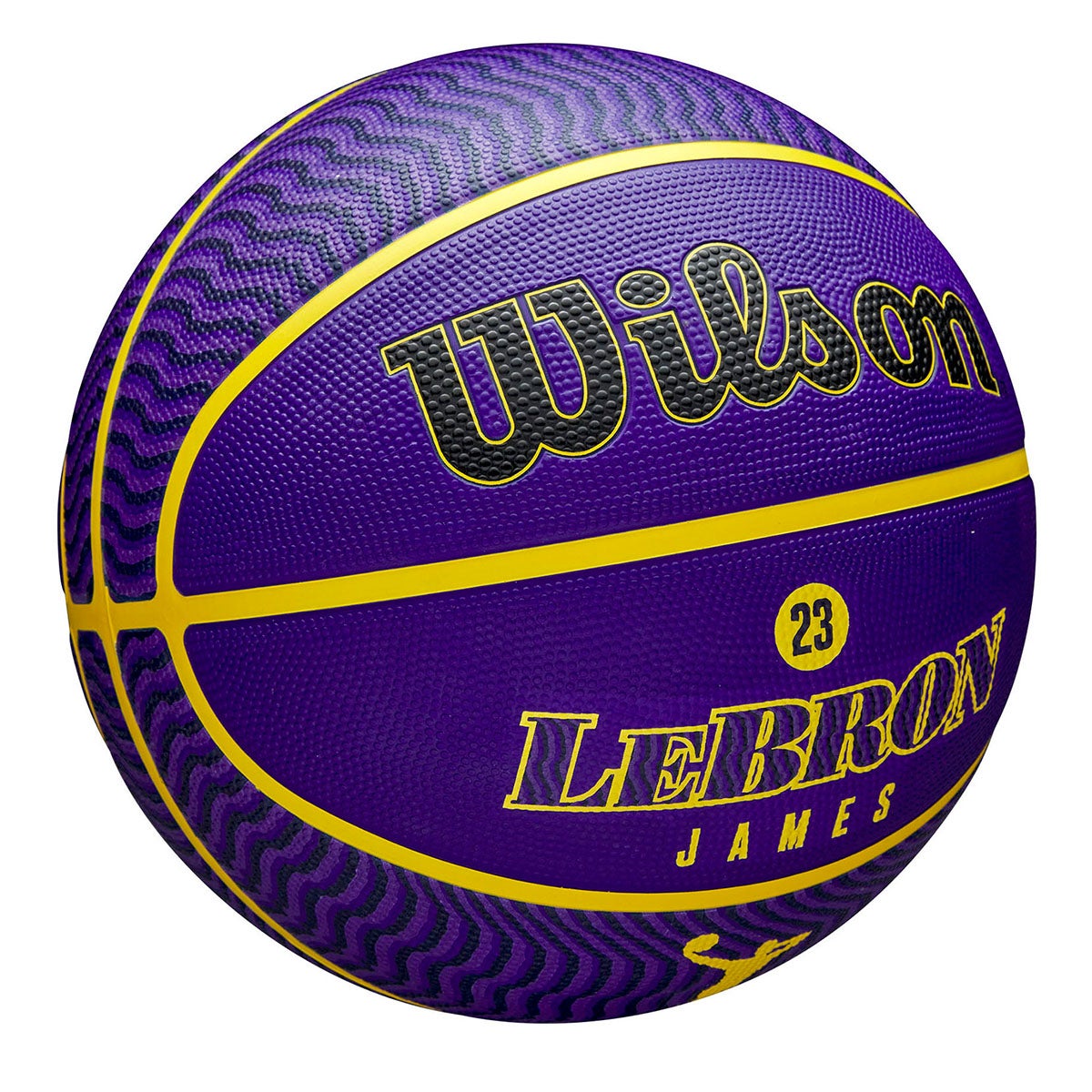 ウイルソン Wilson　NBA PLAYER ICON バスケットボール アウトドア LEBRON NE 7号球 イエロー/パープル WZ4027601XB7 詳細2