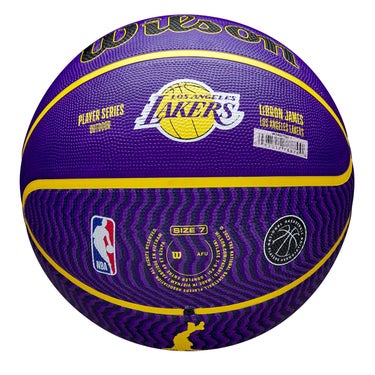 ウイルソン Wilson　NBA PLAYER ICON バスケットボール アウトドア LEBRON NE 7号球 イエロー/パープル WZ4027601XB7 詳細4