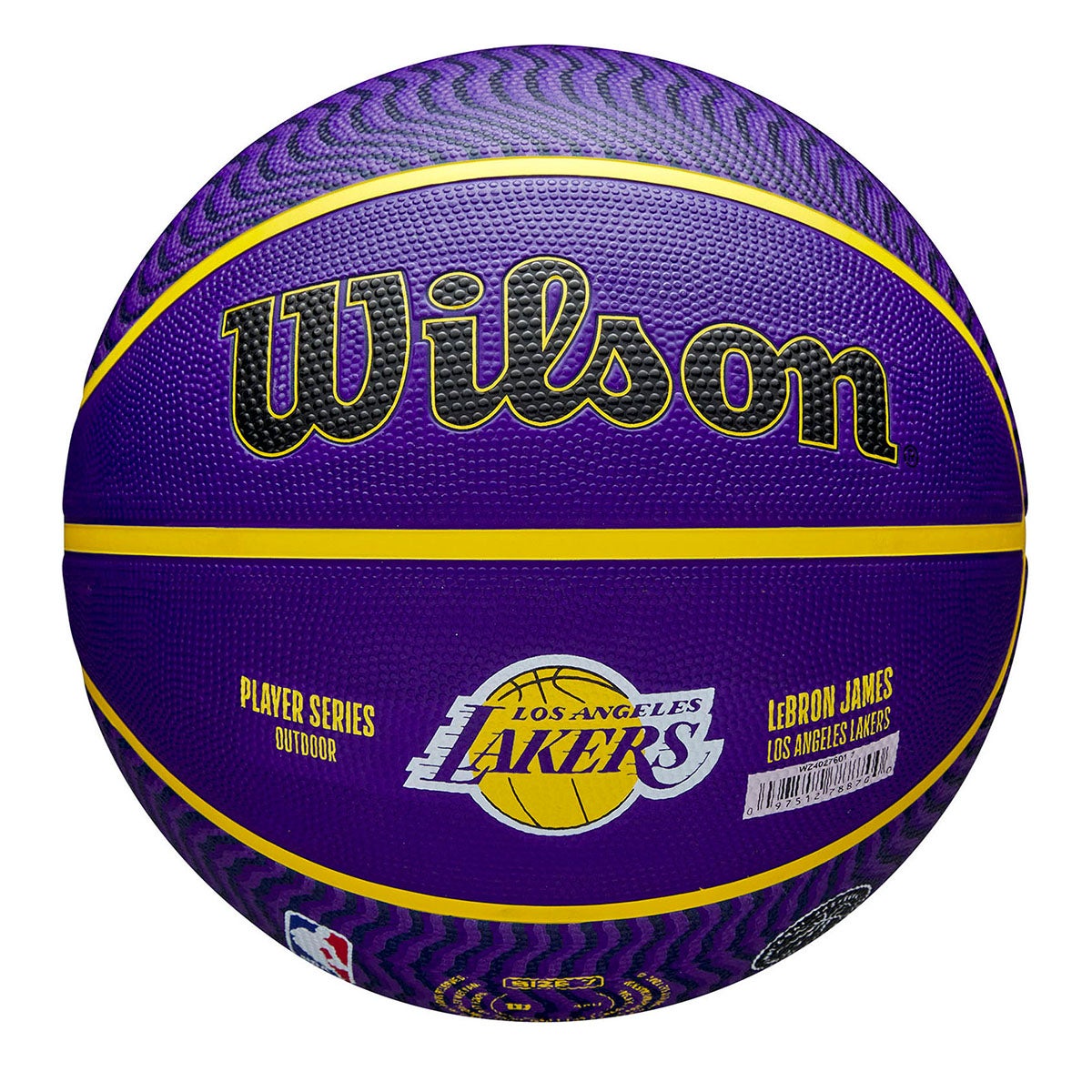 ウイルソン Wilson　NBA PLAYER ICON バスケットボール アウトドア LEBRON NE 7号球 イエロー/パープル WZ4027601XB7 詳細5