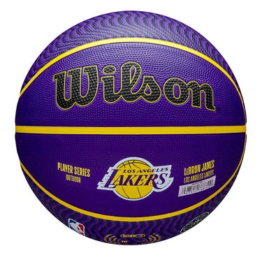 ウイルソン Wilson　NBA PLAYER ICON バスケットボール アウトドア LEBRON NE 7号球 イエロー/パープル WZ4027601XB7 詳細5